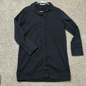 Black button down shirt dress